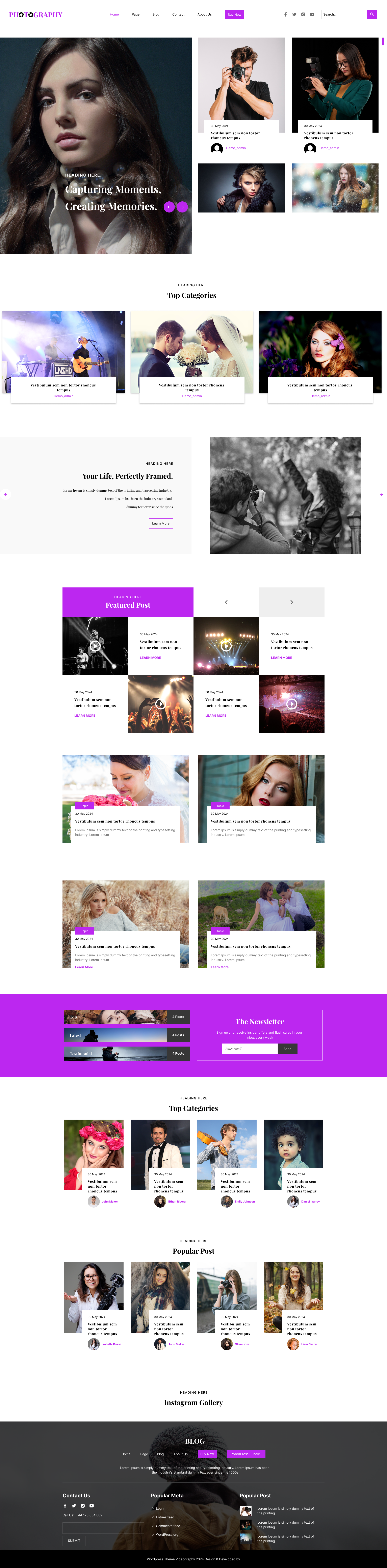 Photographer WordPress Theme