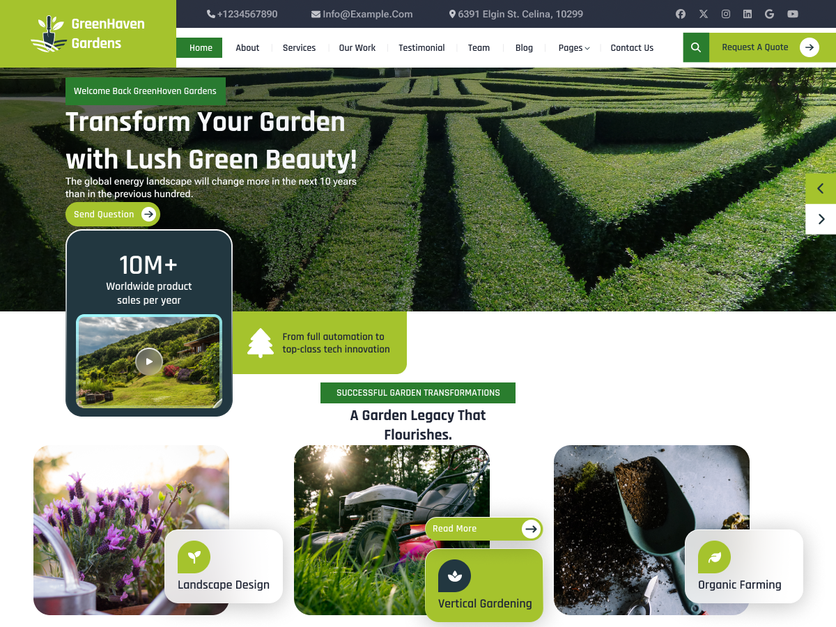 Free Gardening WordPress Theme