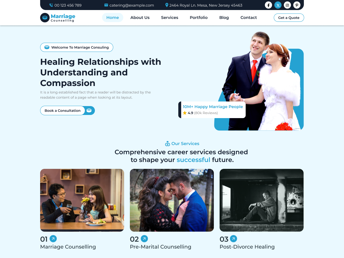 Free Marriage Counseling WordPress Theme