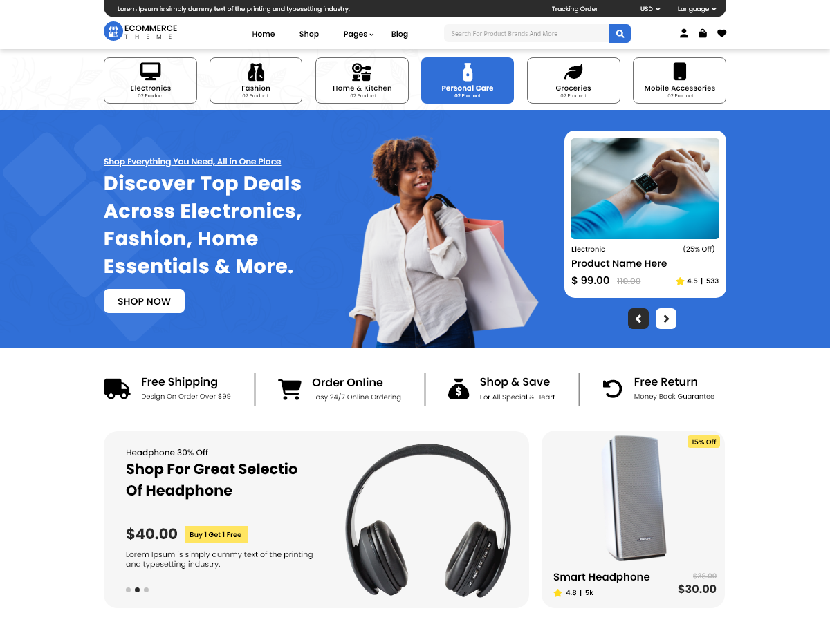 Free Multi Purpose WordPress Theme