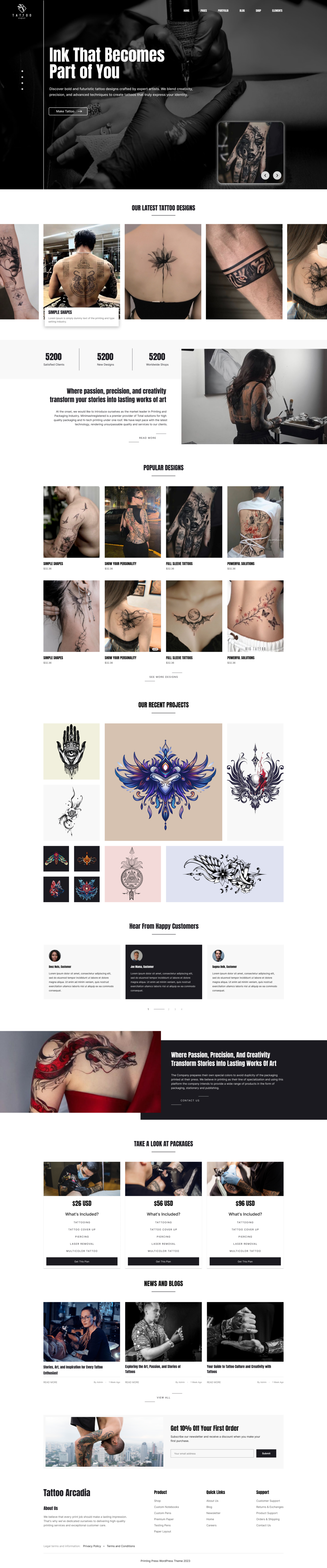 Tattoo WordPress Theme